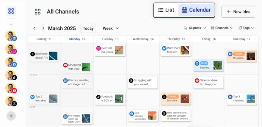 Programación de publicaciones en redes sociales desde Buffer