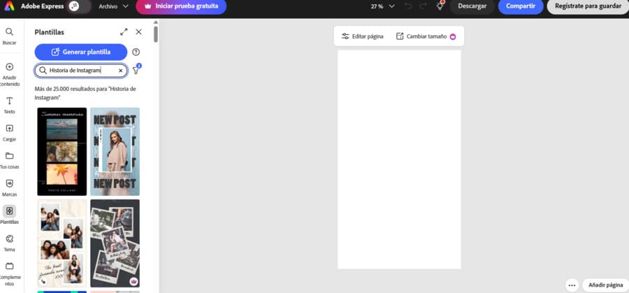 Herramienta Adobe Express para diseño de contenido digital