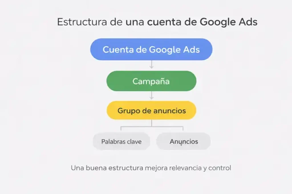 estructura de una cuenta de Google Ads